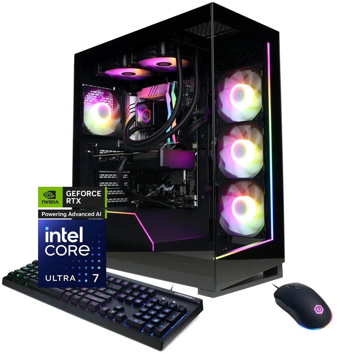 CyberpowerPC CyberpowerPC GXL70250 gaming PC Intel Core Ultra 7 265KF 32GB DDR5 RTX 5070 2TB NVMe — product photo