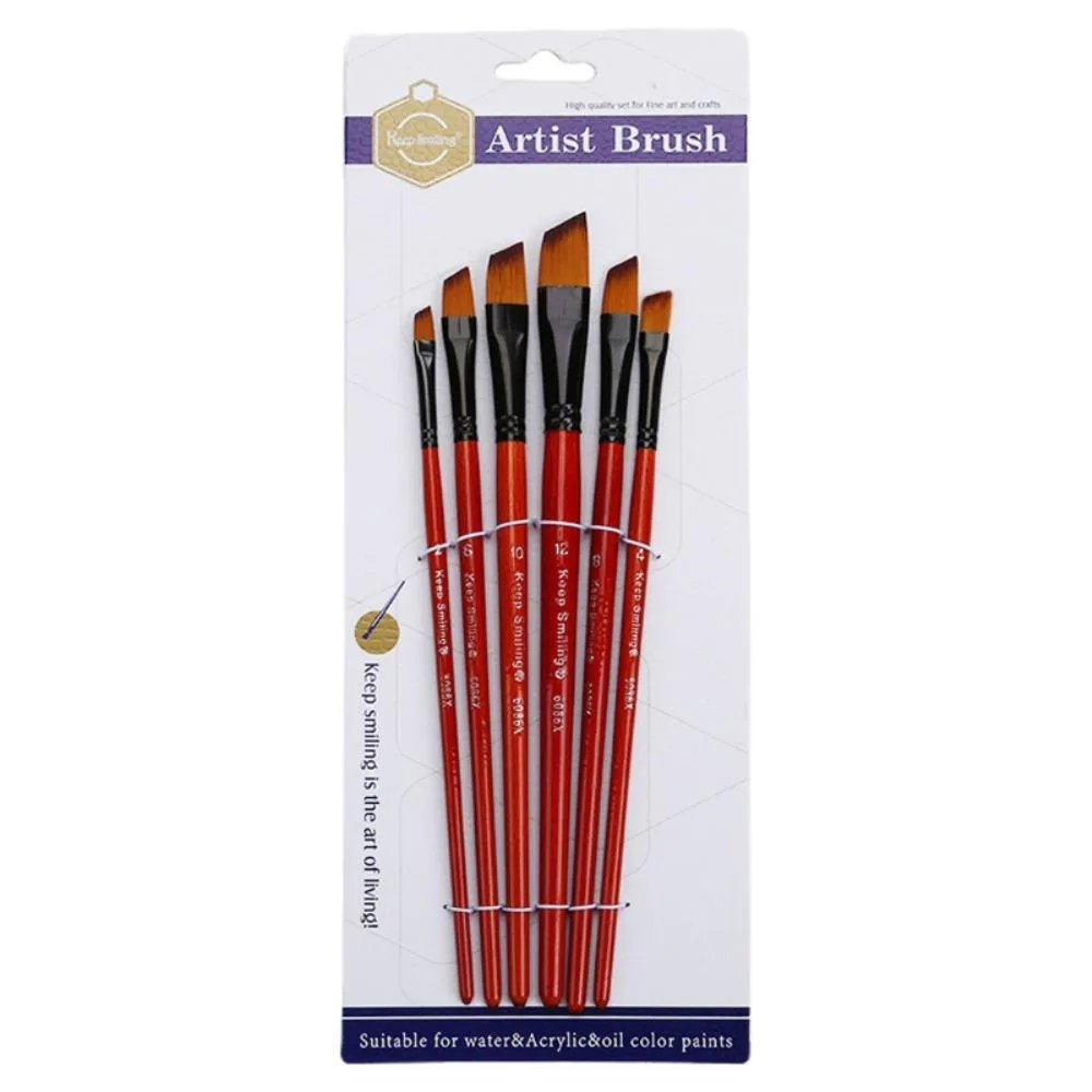 Ruth's sister Ruth's sister 6x Angled Nylon Paint Brush Set 308510 — product photo