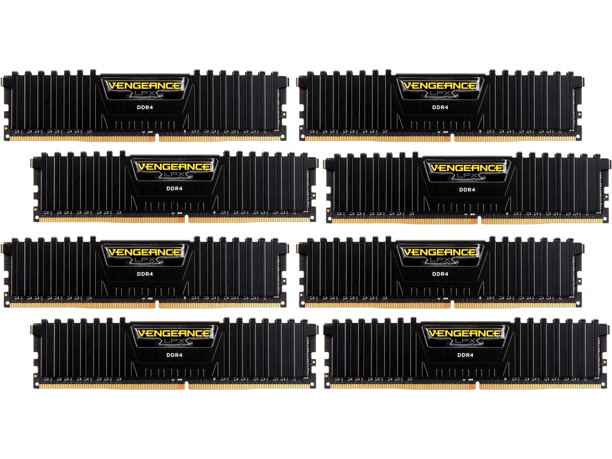 Corsair Corsair CMK64GX4M8C3000C16 64GB (8×8GB) DDR4 3000 CL16 desktop RAM — product photo