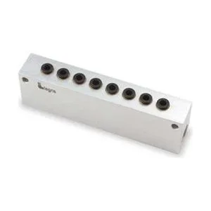 Legris Legris 3310 06 13 Manifold Trap 10 Inlets 8 Outlets 1/4 BSPP Anodized Aluminum — product photo