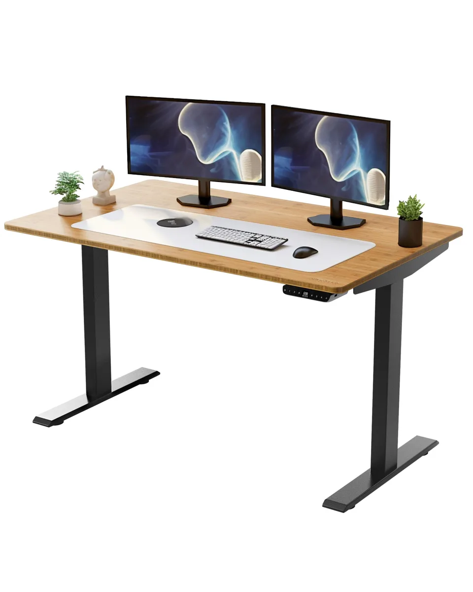 Uncaged Ergonomics Uncaged Ergonomics Rise UP Electric Standing Desk 48x30" bamboo dual motor 24-49 — product photo