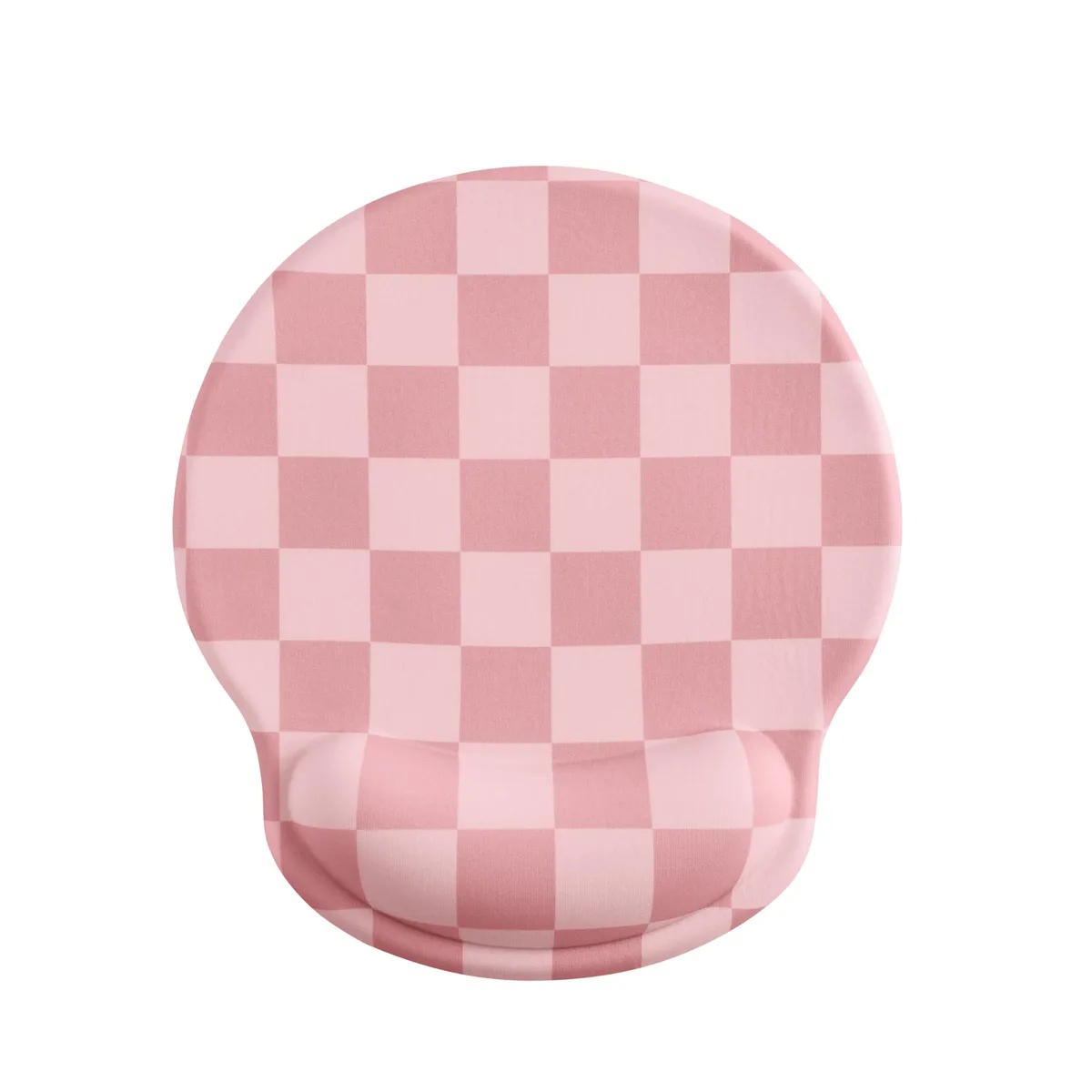  Ohocut Coral Checkered Mouse Pad with Gel Wrist Rest 9.5 x 8.5 in — product photo