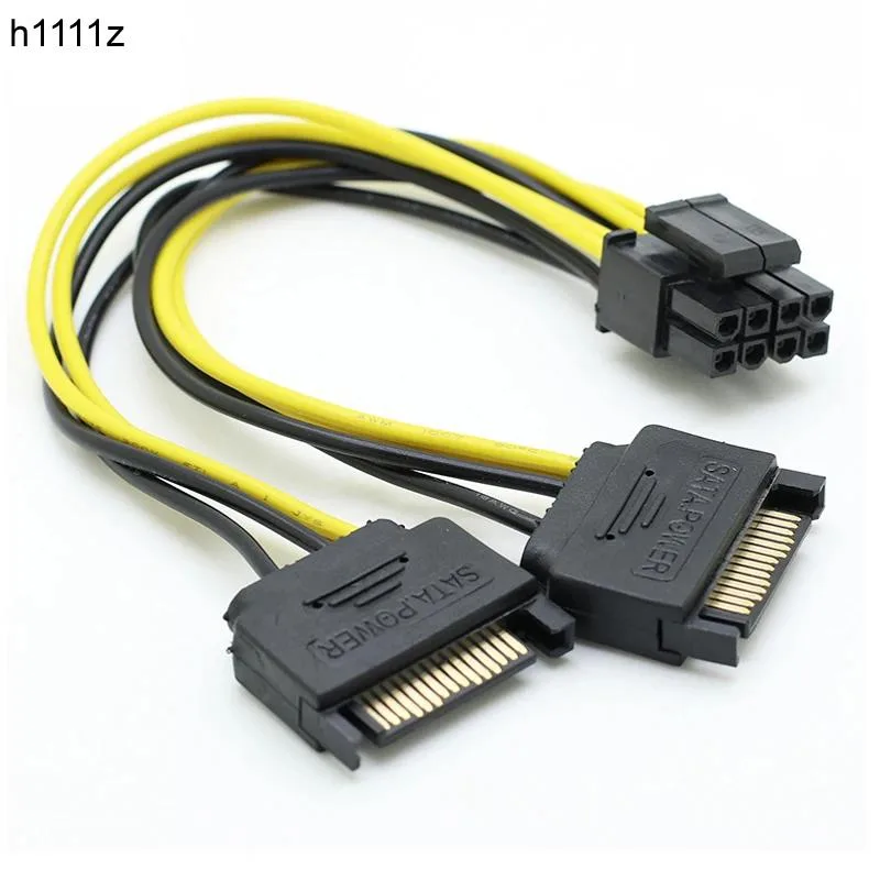 HETAI Digital Technology Co.,Ltd HETAI Digital Technology Co.,Ltd SATA 15pin to 8pin Power Adapter Cable 20cm — product photo