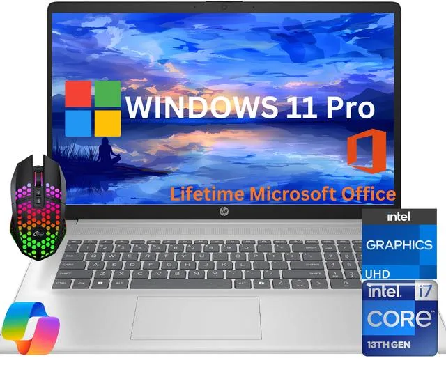 HP HP 17 CN 17.3" FHD i7-1355U 32GB 1TB SSD Windows 11 Pro Silver — product photo