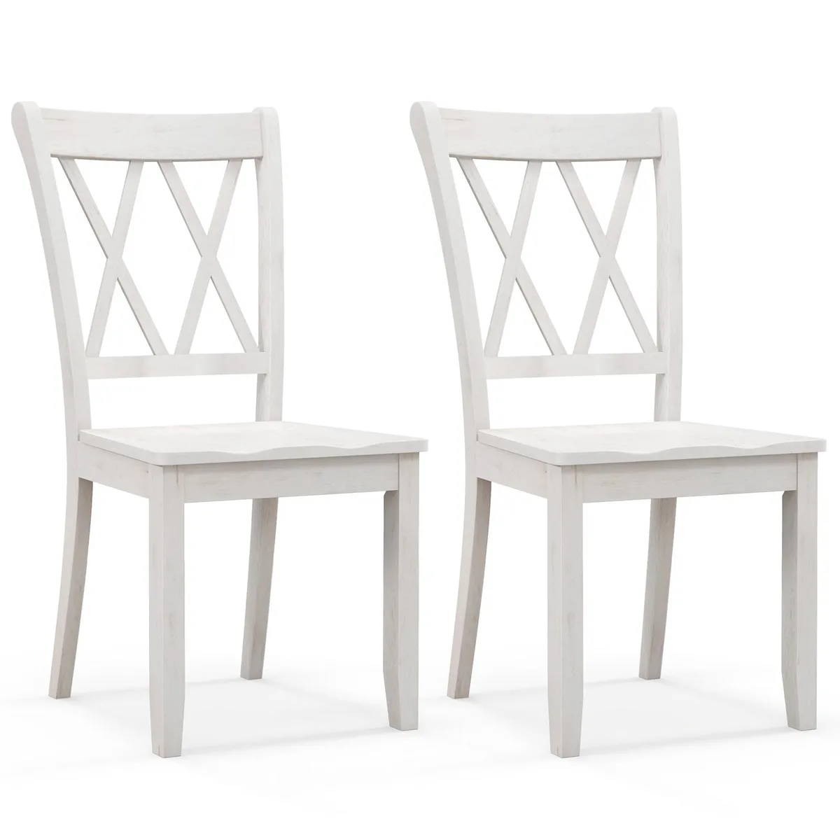 SlickBlue SlickBlue Set of 2 Wooden Dining Chairs White — product photo