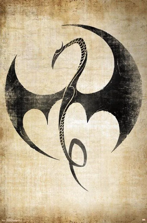 Posterazzi Iron Fist logo poster 22 by 34 inches flat glossy paper