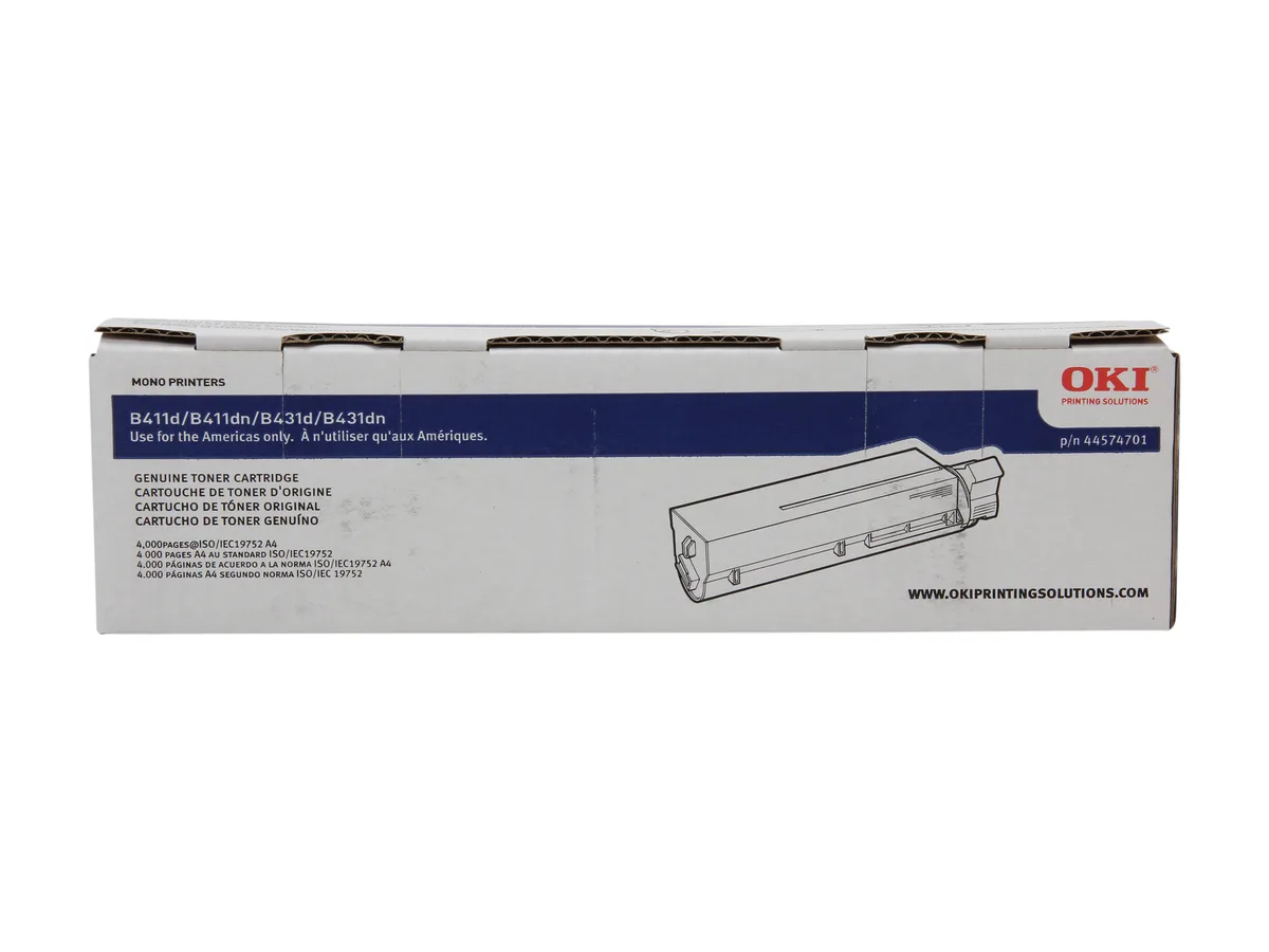 Oki Data Oki Data 44574701 Black Toner Cartridge 4000 Pages — product photo