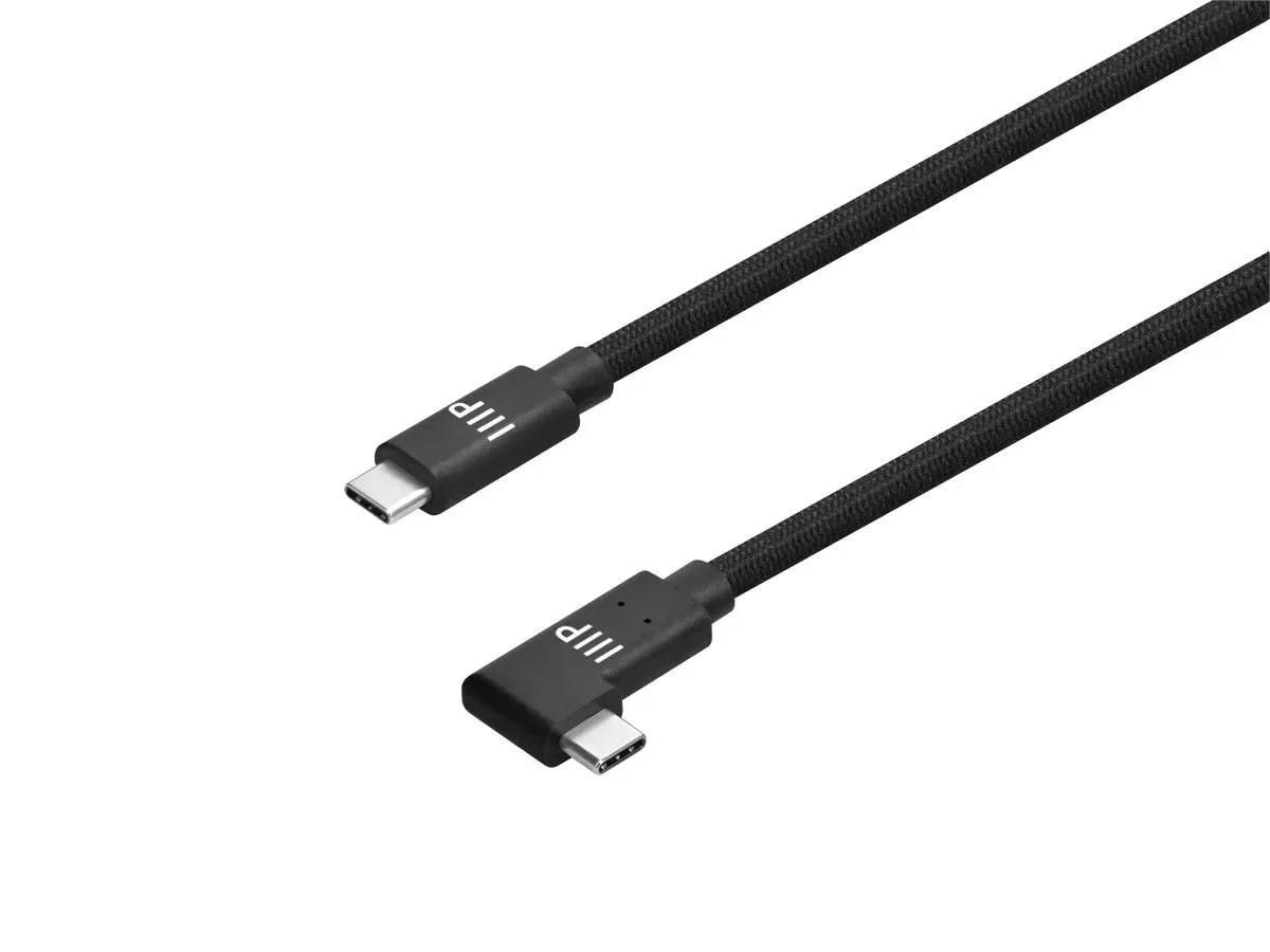 Monoprice Inc. Monoprice 147670 USB4 20Gbps cable 240W right-angle 3ft black — product photo