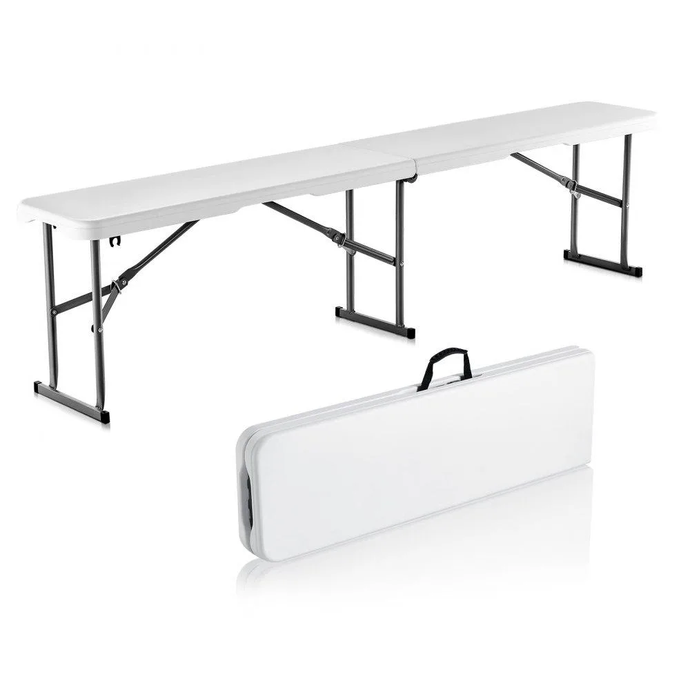 VEVOR VEVOR 6 ft Folding Bench White 1820x280x430 mm — product photo