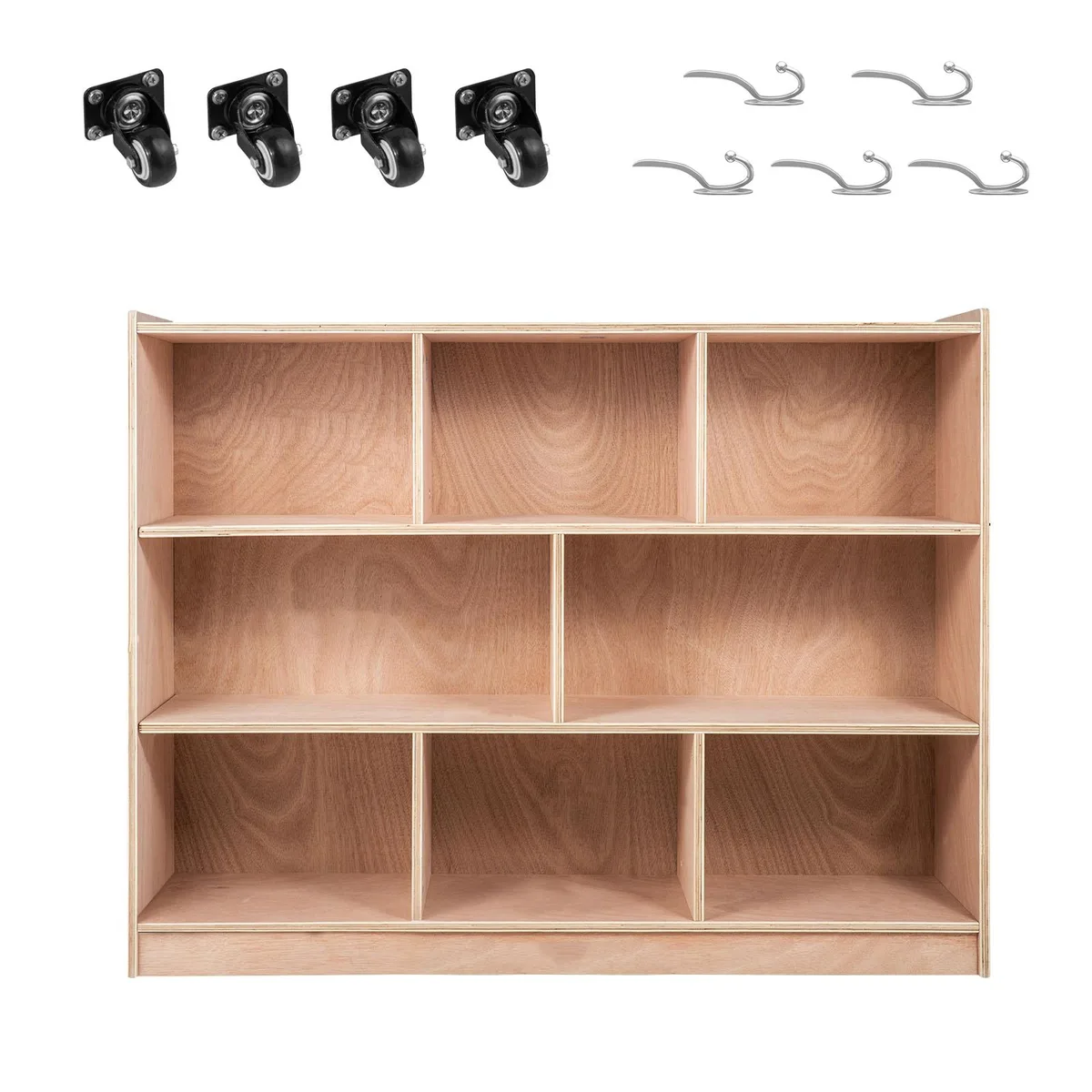 VEVOR VEVOR 8-Compartment Cubby Storage Cabinet 48×13×36 in Natural — product photo