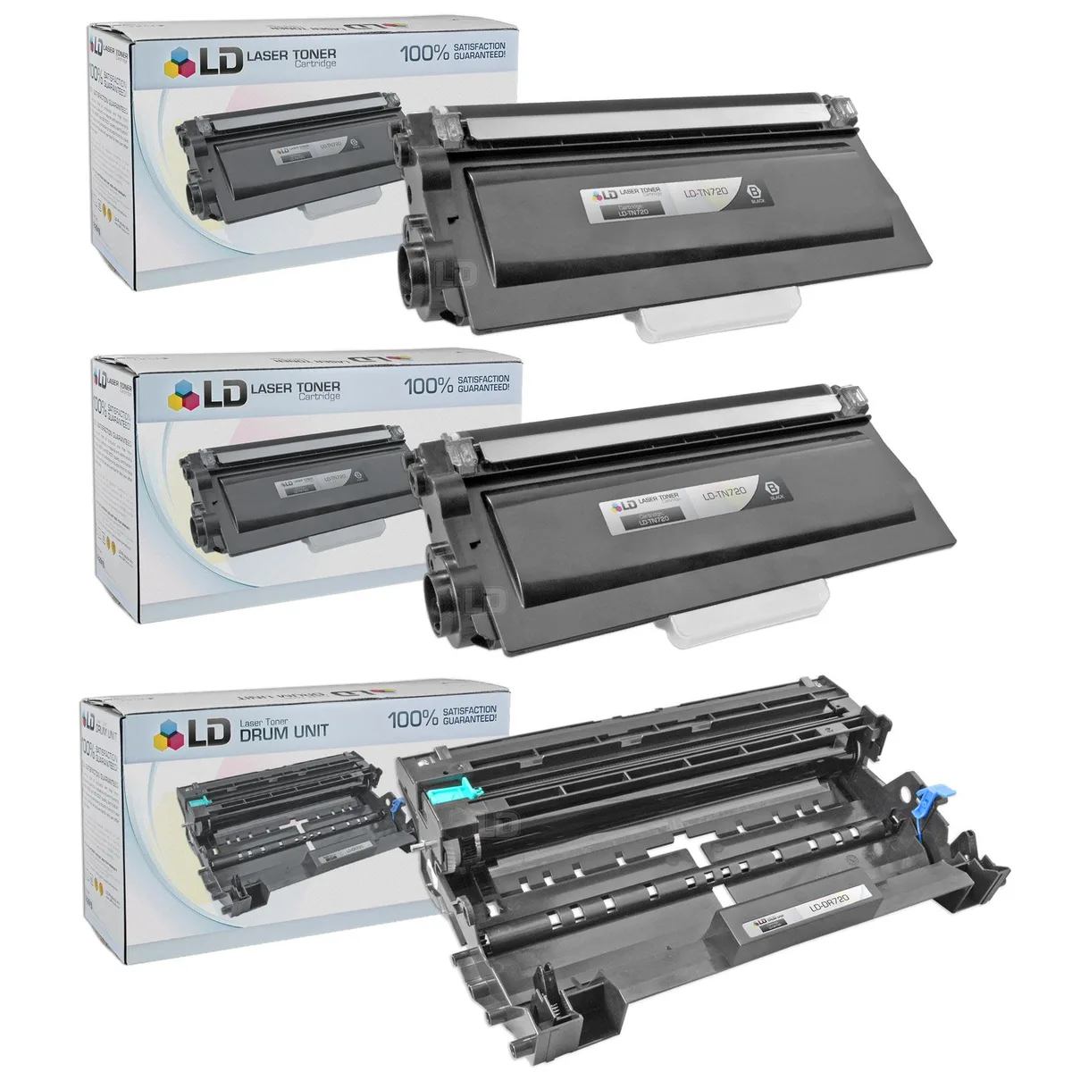 LD Products LD Products TN720 &amp; DR720 Combo Pack 2 Toner 1 Drum — product photo