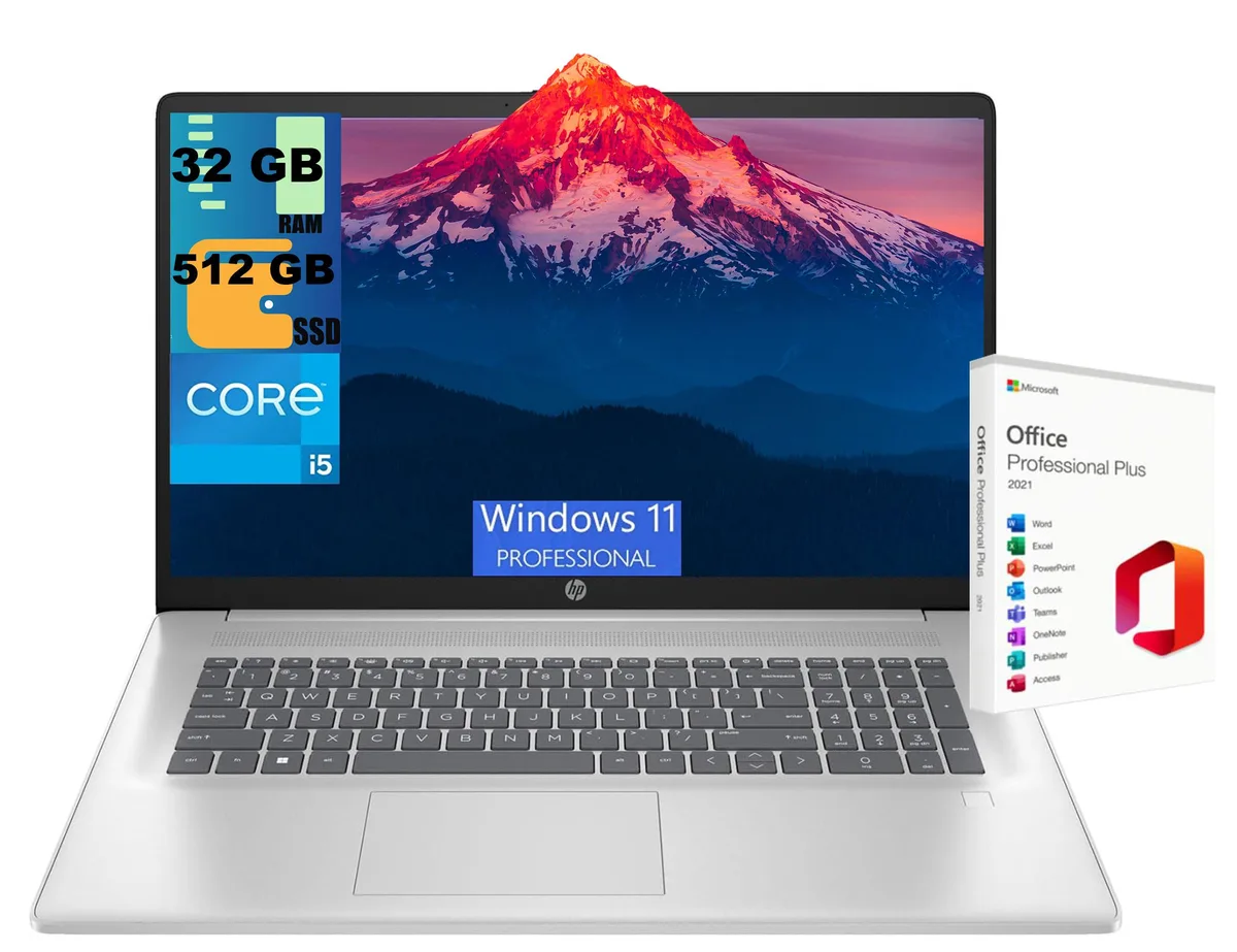 HP HP 17 laptop i5-1334U 32GB 512GB Silver — product photo