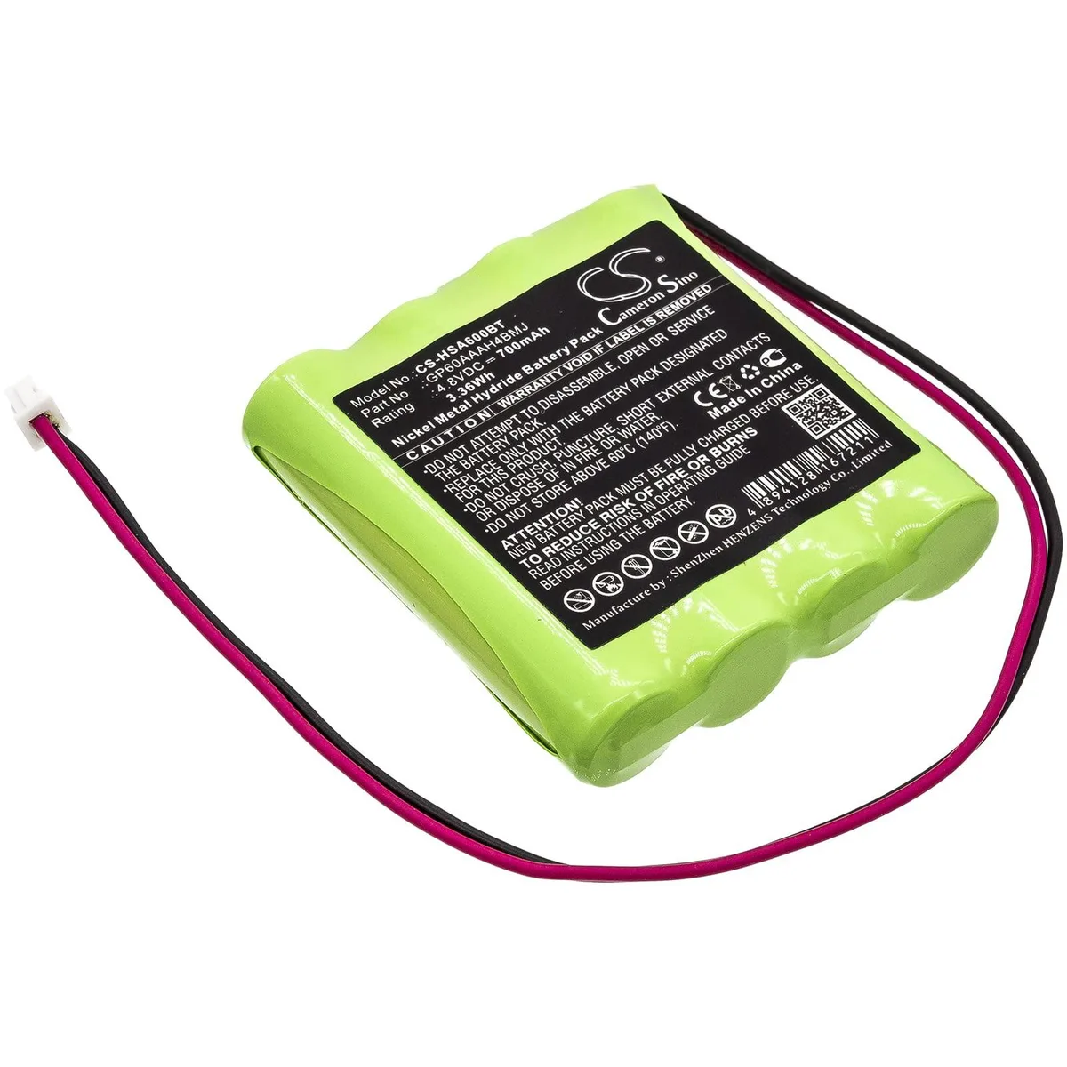 Cameron Sino Battery GP60AAAH4BMJ 700mAh 3.36Wh 4.8V — product photo