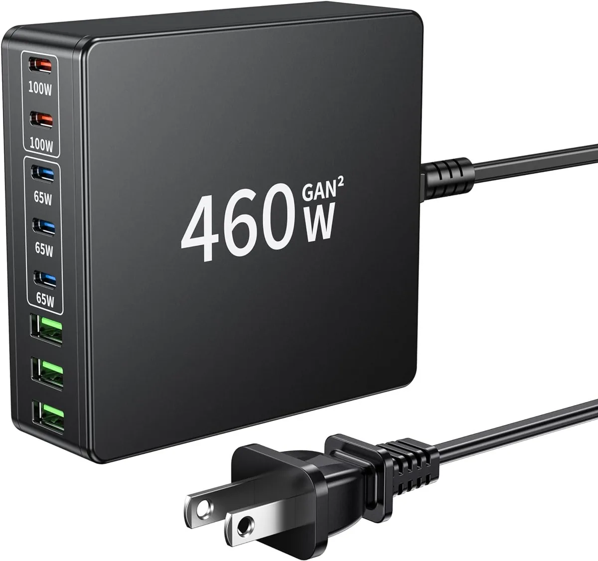 Cablesys Cablesys 460W 8-Port USB-C Charger 2×100W 3×65W — product photo