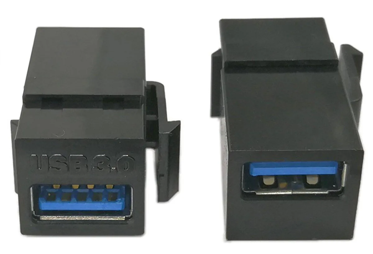 Vszerda Vszerda USB 3.0 Keystone Jack Inserts 2-Pack Black USB 3.0 A — product photo