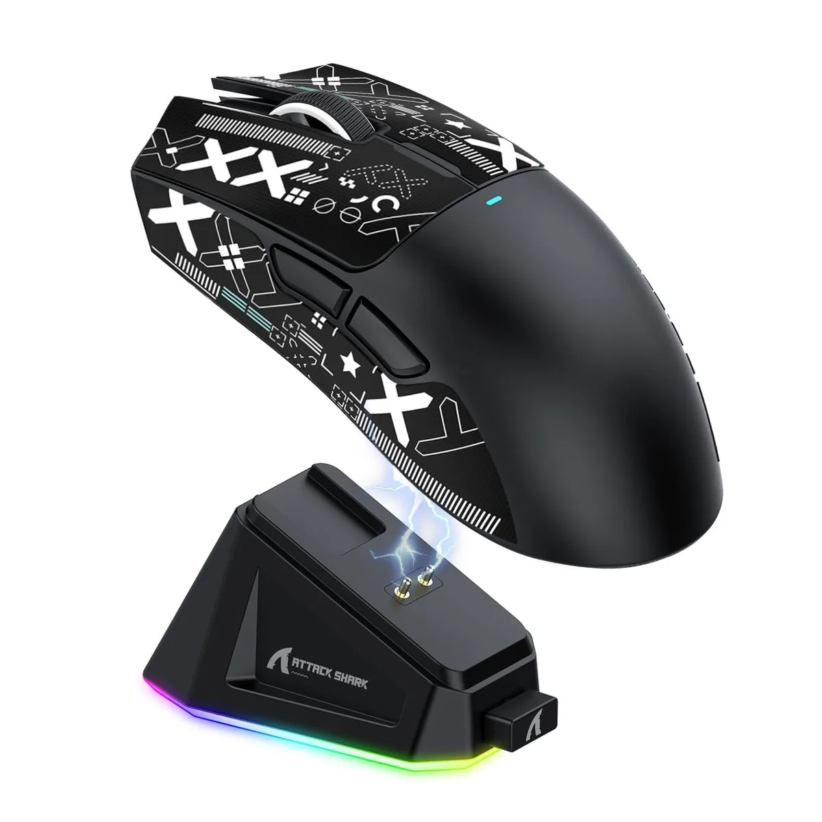 MAGIC-REFINER X11 59g Superlight Tri-Mode Gaming Mouse Black &amp; Griptape — product photo