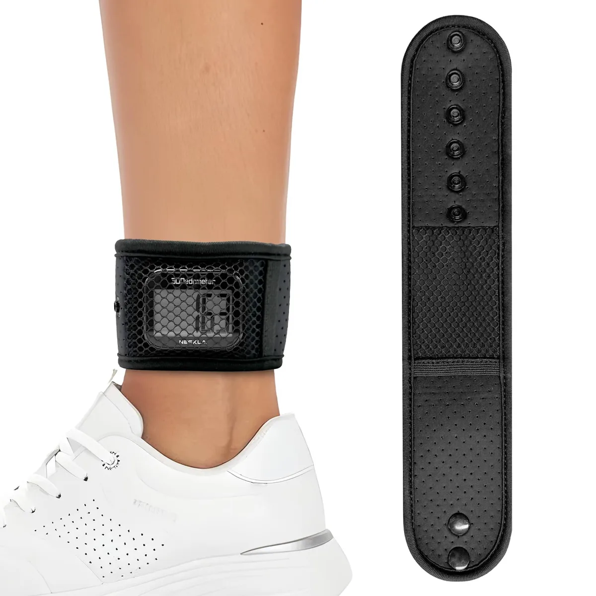  AB-12 NESKLA Activity Tracker Ankle Strap Black 2.95 in — product photo