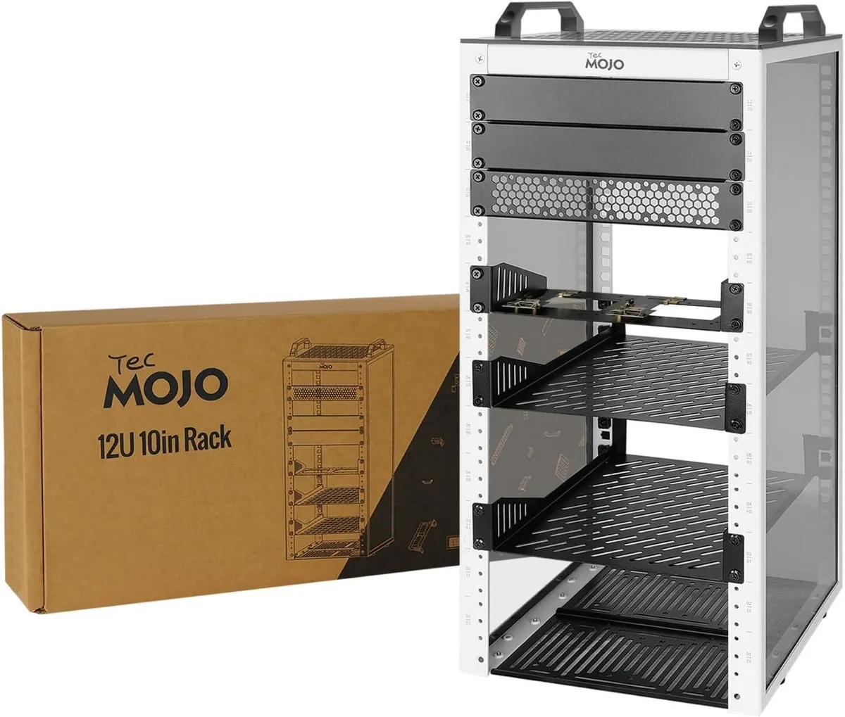 TAURKENAM TAURKENAM 12U 10 inch Server Rack 10.23 inch Deep White — product photo