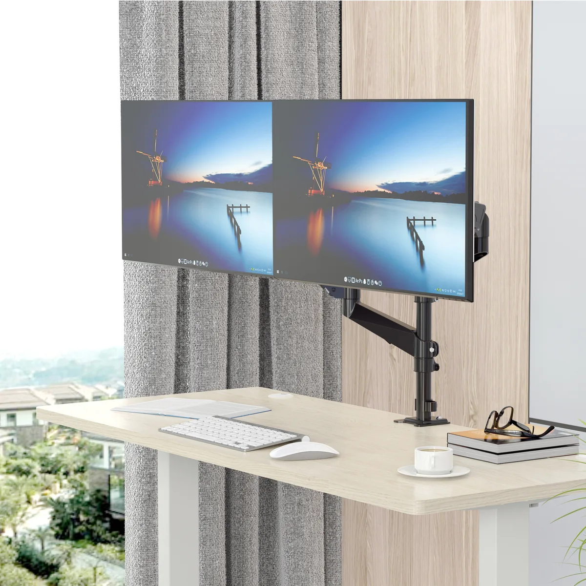 Rosewill Rosewill RMS-E52 dual monitor arm 15-32" 19.8 lbs VESA 75/100 — product photo