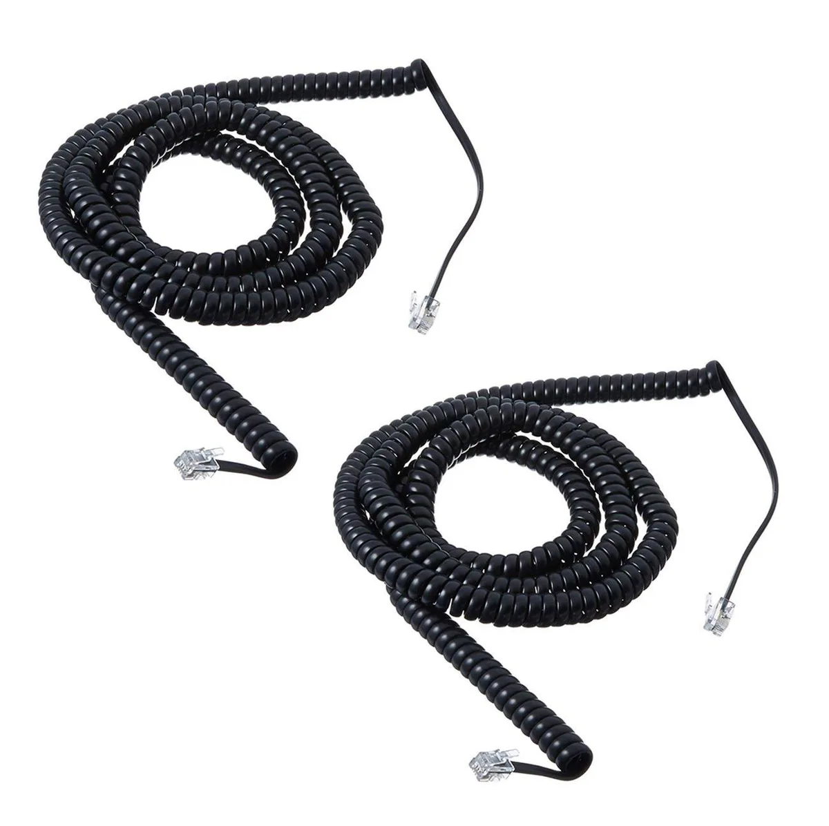 iMBAPrice iMBAPrice TC25BK-2PK 25 ft Black Coiled Handset Cord 2-Pack — product photo