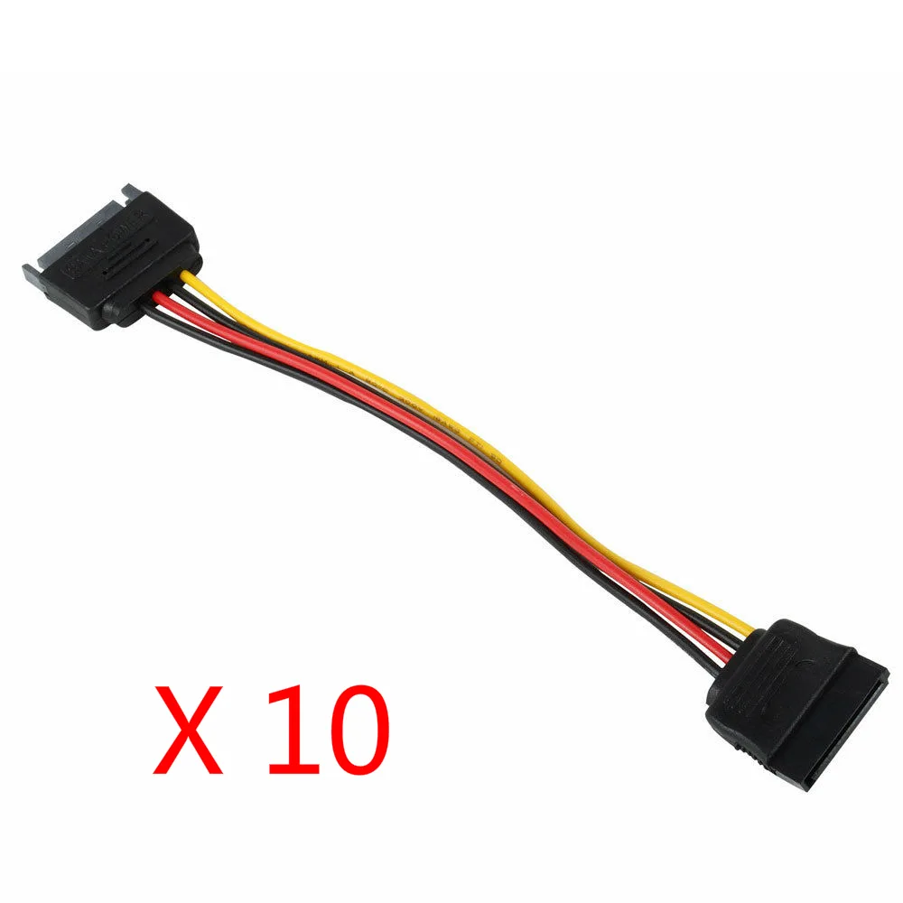 Laintek Laintek 15 Pin SATA Power Extension Cable 8" Pack of 10 — product photo