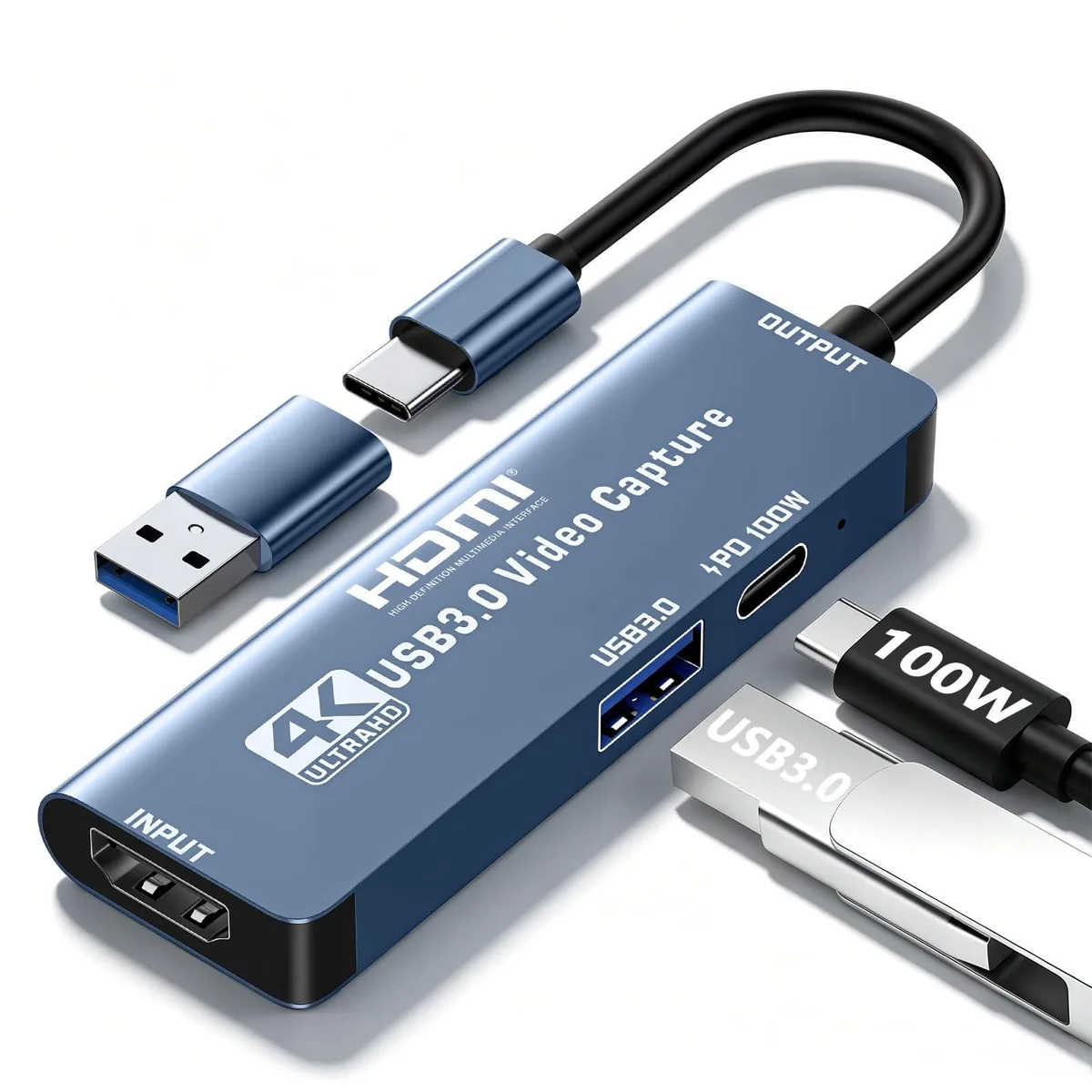 elgato USB 3.0 Video Capture Card with PD 100W and USB3.0 Port — product photo
