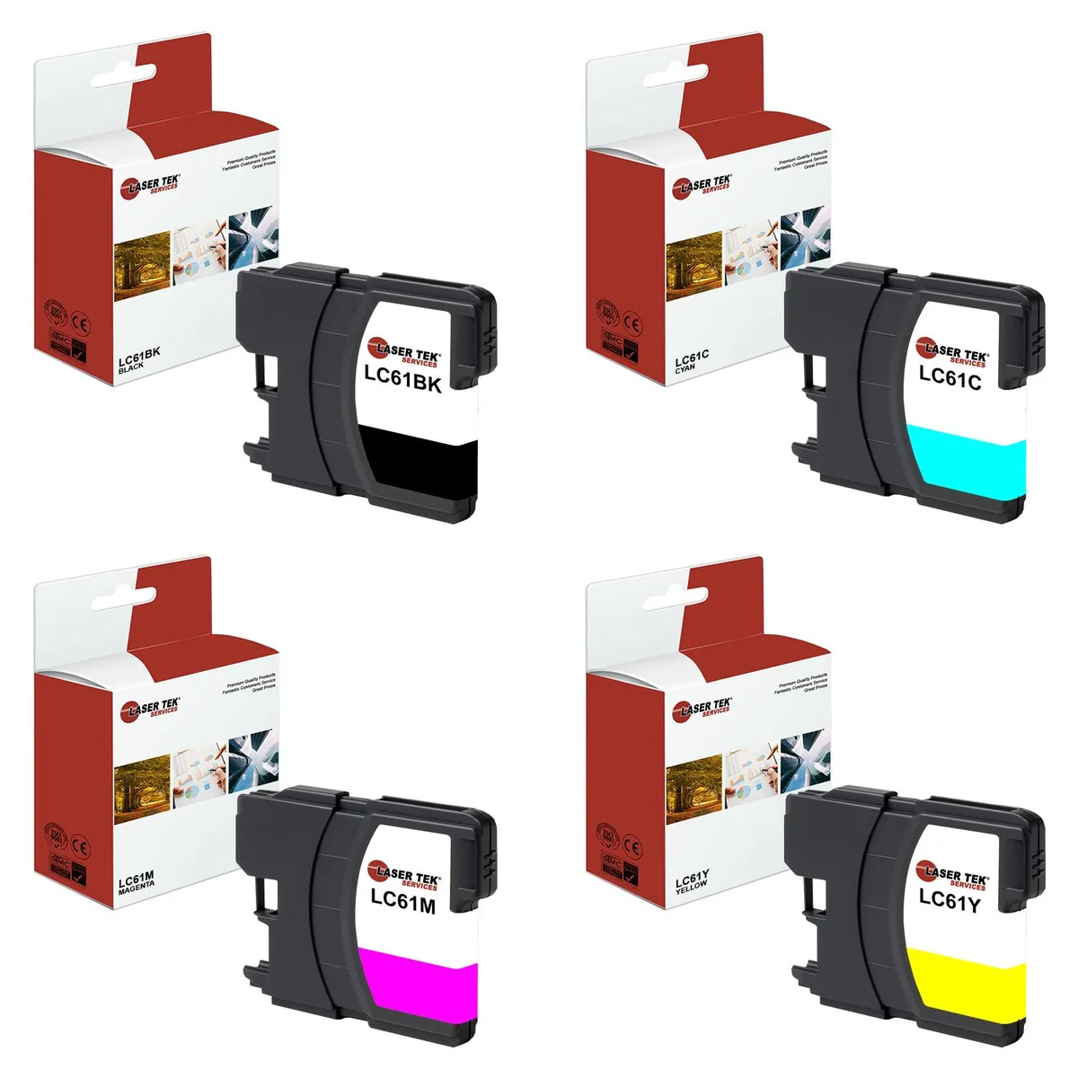 Laser Tek Services Laser Tek Services LC-61 4-pack ink cartridges — product photo
