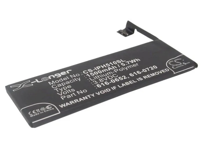 Rectangular flat battery pack with gold connector and printed labels