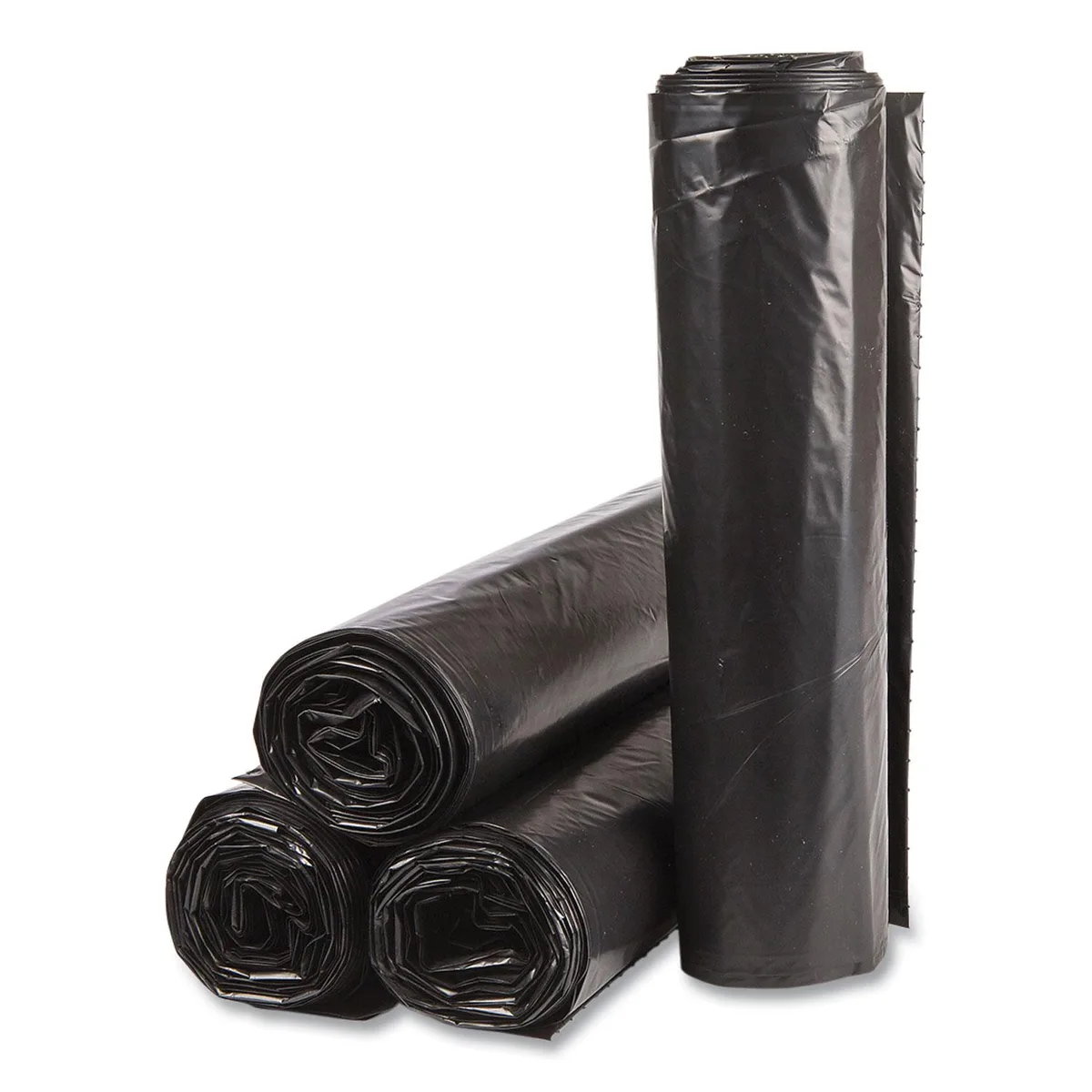 Integrated Bagging Systems Integrated Bagging Systems VALH4048K22 45 gal 19 micron 40" x 46" Black 150/Carton grounds maintenance — product photo