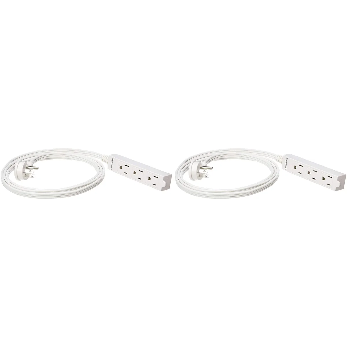  Amazon Basics 40318-F6W2P 3-Outlet Power Extension Cord 6 ft White 2-Pack — product photo
