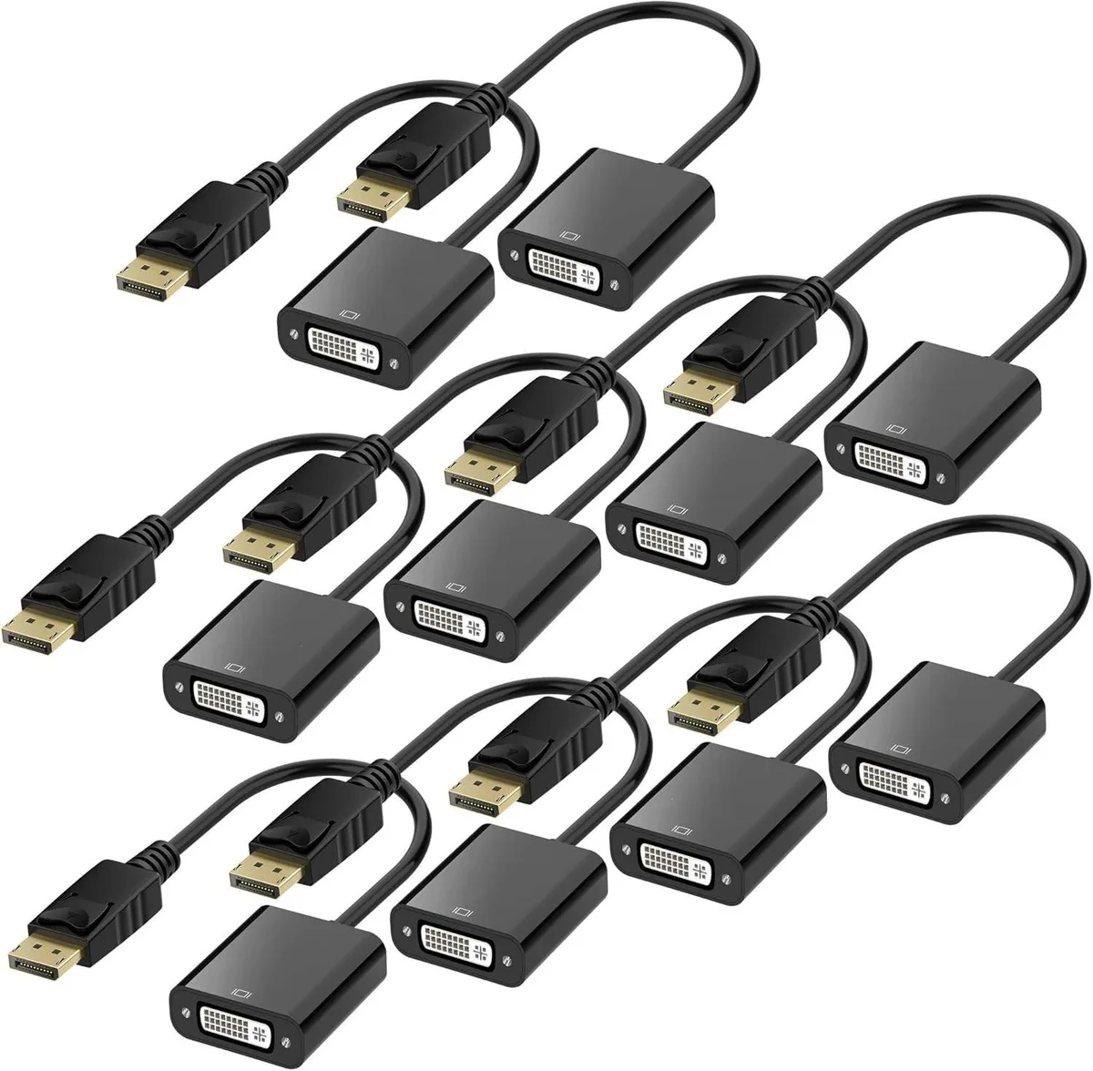 BUCIER BUCIER DisplayPort to DVI-D adapter male to female 10 pack black — product photo