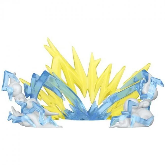 Yellow vinyl lightning bolt display accessory for Funko POP figures
