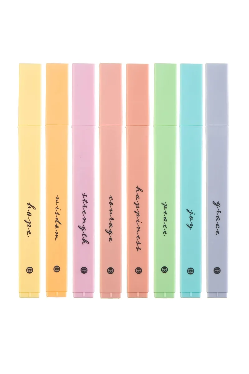 DIVERSEBEE Bible Highlighters Soft Chisel Tip 8 Pack Pastel — product photo