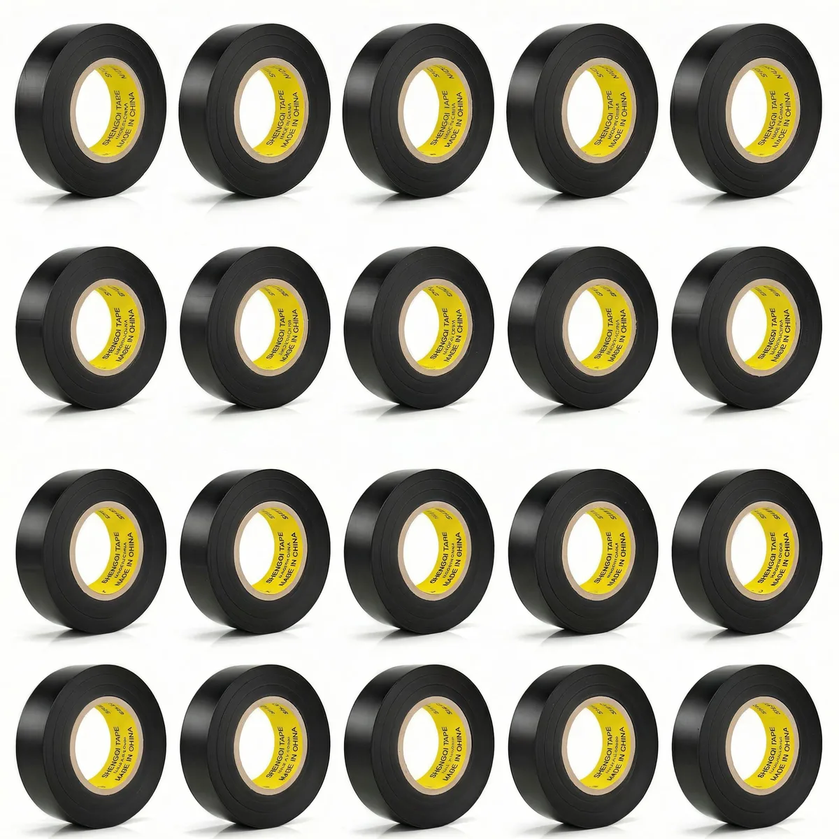  HailstormDragon 20-Pack Black Electrical Tape 0.7in x 60ft 7mil Vinyl — product photo
