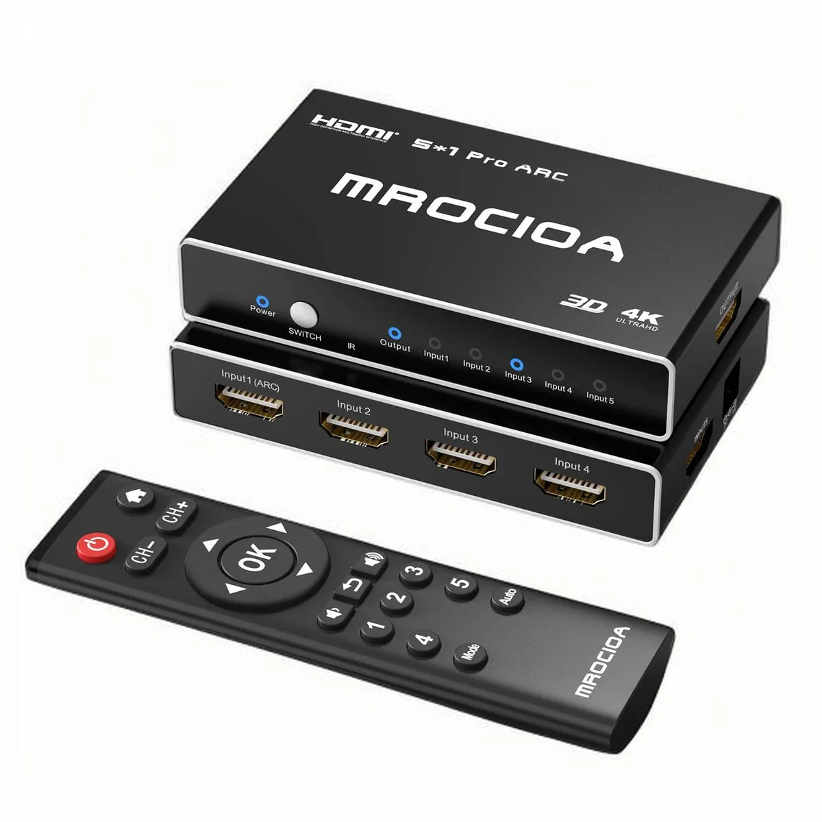 Mrocioa Mrocioa UK520-ARC 5-port 4K 60 Hz ARC video switch — product photo