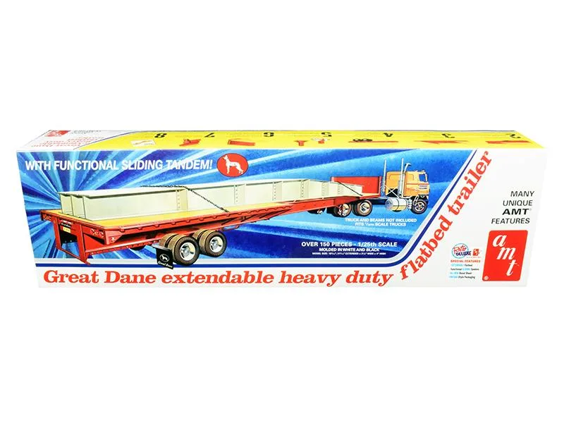 AMT AMT 1/25 Great Dane Extendable Flat Bed Trailer Kit AMT1111 — product photo