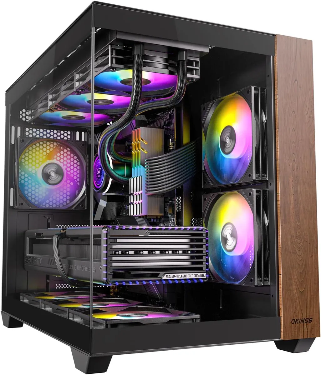 PRC PRC MidnightOak Custom Gaming PC i7-12700K RTX 4070 16GB DDR4 1TB NVMe 4TB SSD — product photo