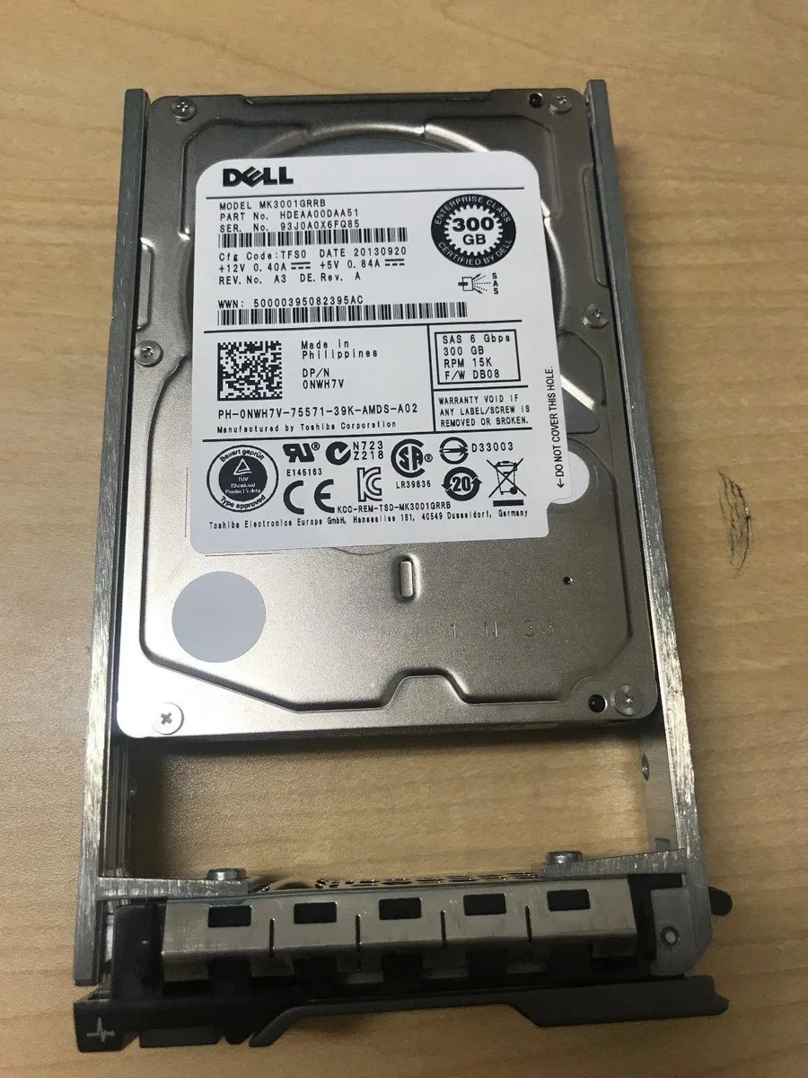DELL DELL 300 GB 6G SAS 15K 2.5 internal hard drive H8DVC NWH7V — product photo