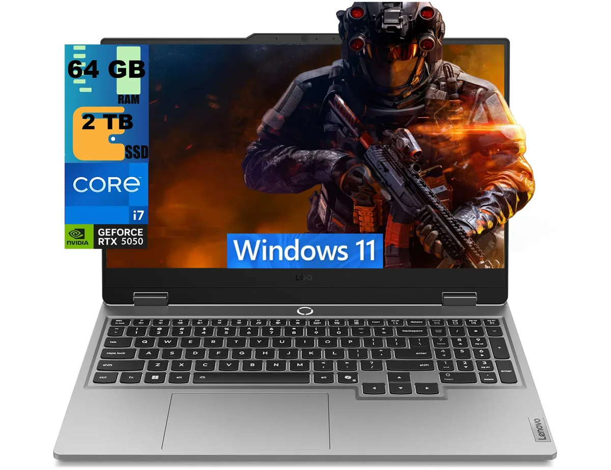 Lenovo Lenovo LOQ 15 i7-13650HX RTX 5050 16GB 512GB 144Hz gaming laptop — product photo