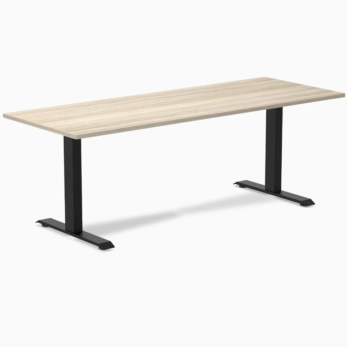 Desky Desky Zero Laminate Office Desk Classic Oak 78.7 x 29.5 in Matte Black — product photo