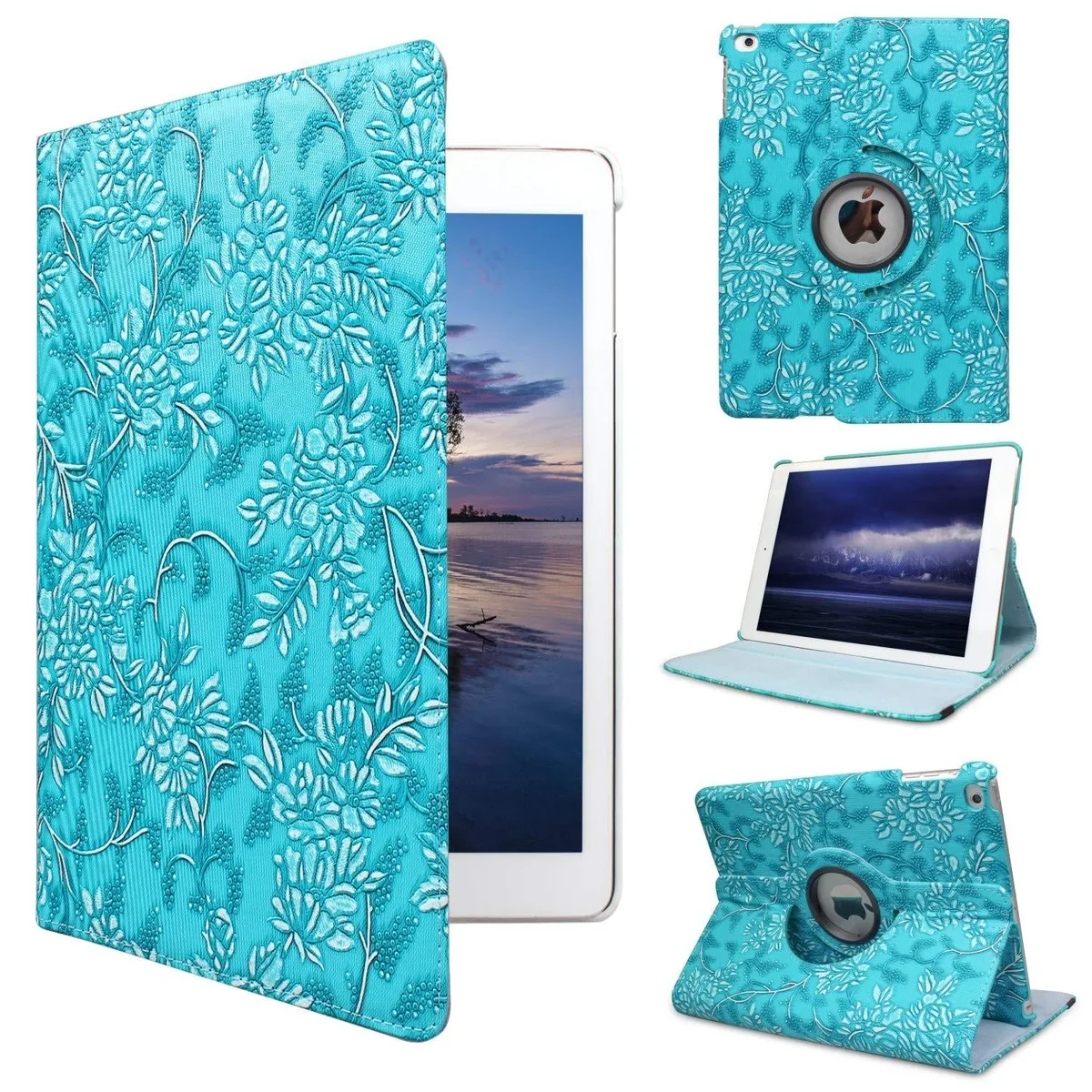 Astro Gaming Astro Gaming A2764 2 in 1 Accessory 12.9 inch 360 Rotating Stand Blue Flowers — product photo