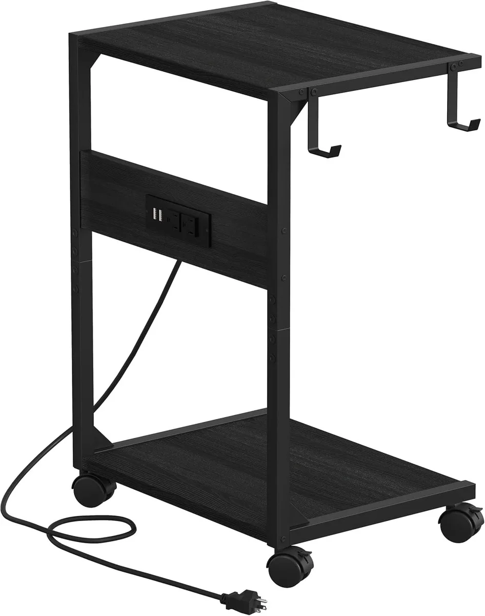 BFKK BFKK 2-Tier Tower Stand with Charging Station 11.8"D x 16.5"W 23.2"H — product photo
