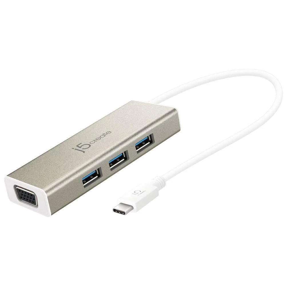 LORDWORLD LORDWORLD USB 3.1 Type C to 3-Port USB 3.0 &amp; VGA Display Adapter — product photo