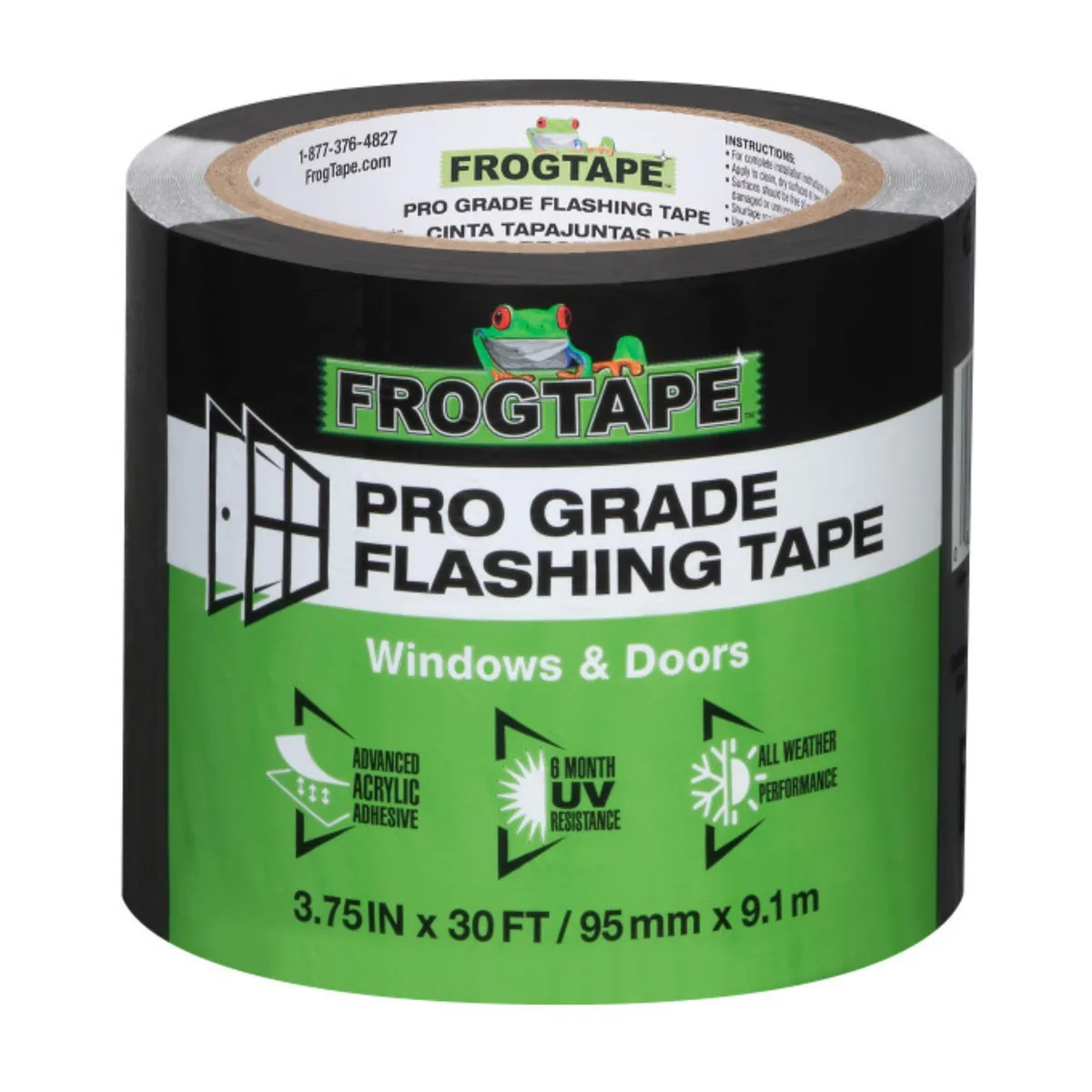 Black flashing tape roll 30 ft length 55 mm width