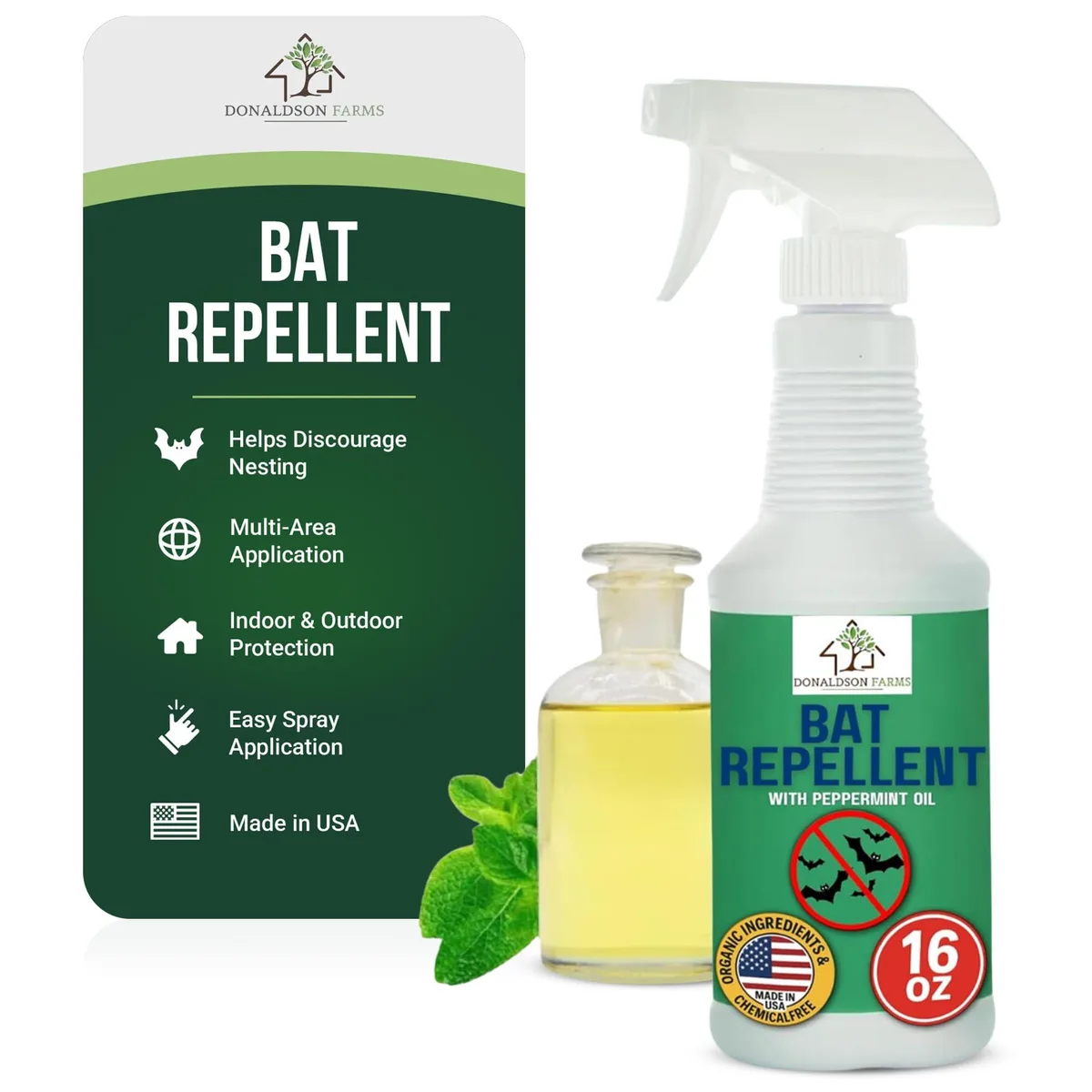 16oz spray bottle with plant-based bat repellent