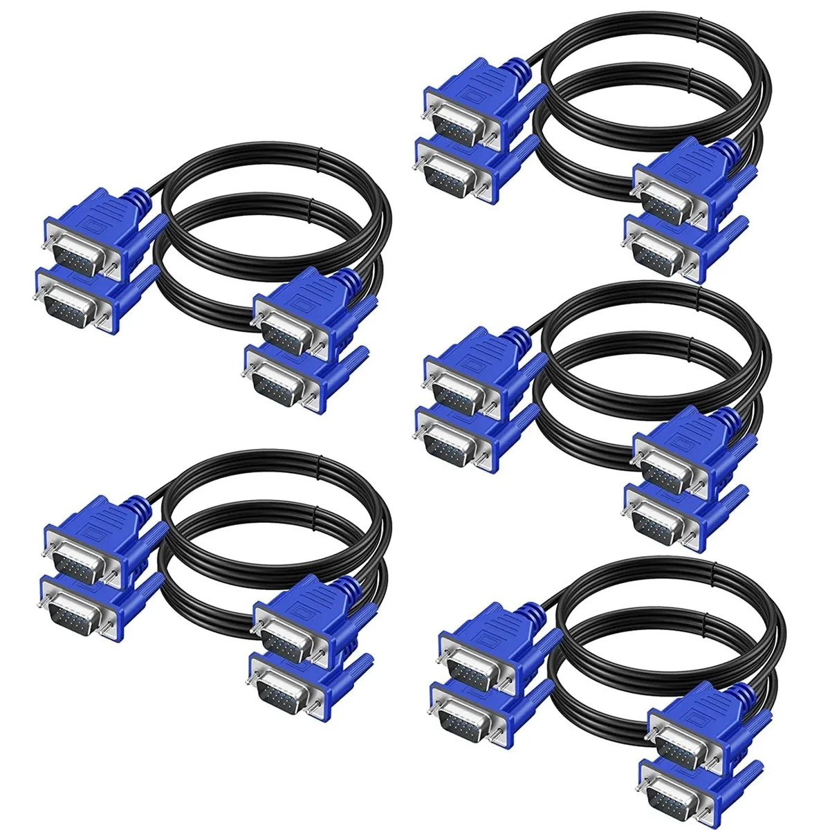 BUCIER BUCIER VGA 10-pack 3ft male-to-male cable blue — product photo