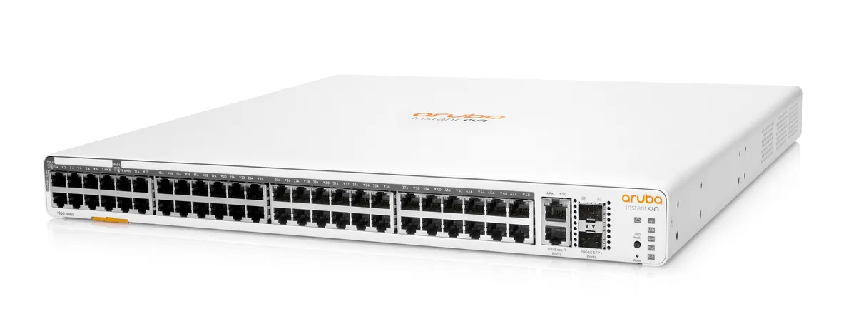 HPE Networking Instant On HPE Networking Instant On 1960 48-port Gigabit PoE 2-port 10GBASE-T 2-port SFP+ 600W JL809A#ABA network switch — product photo