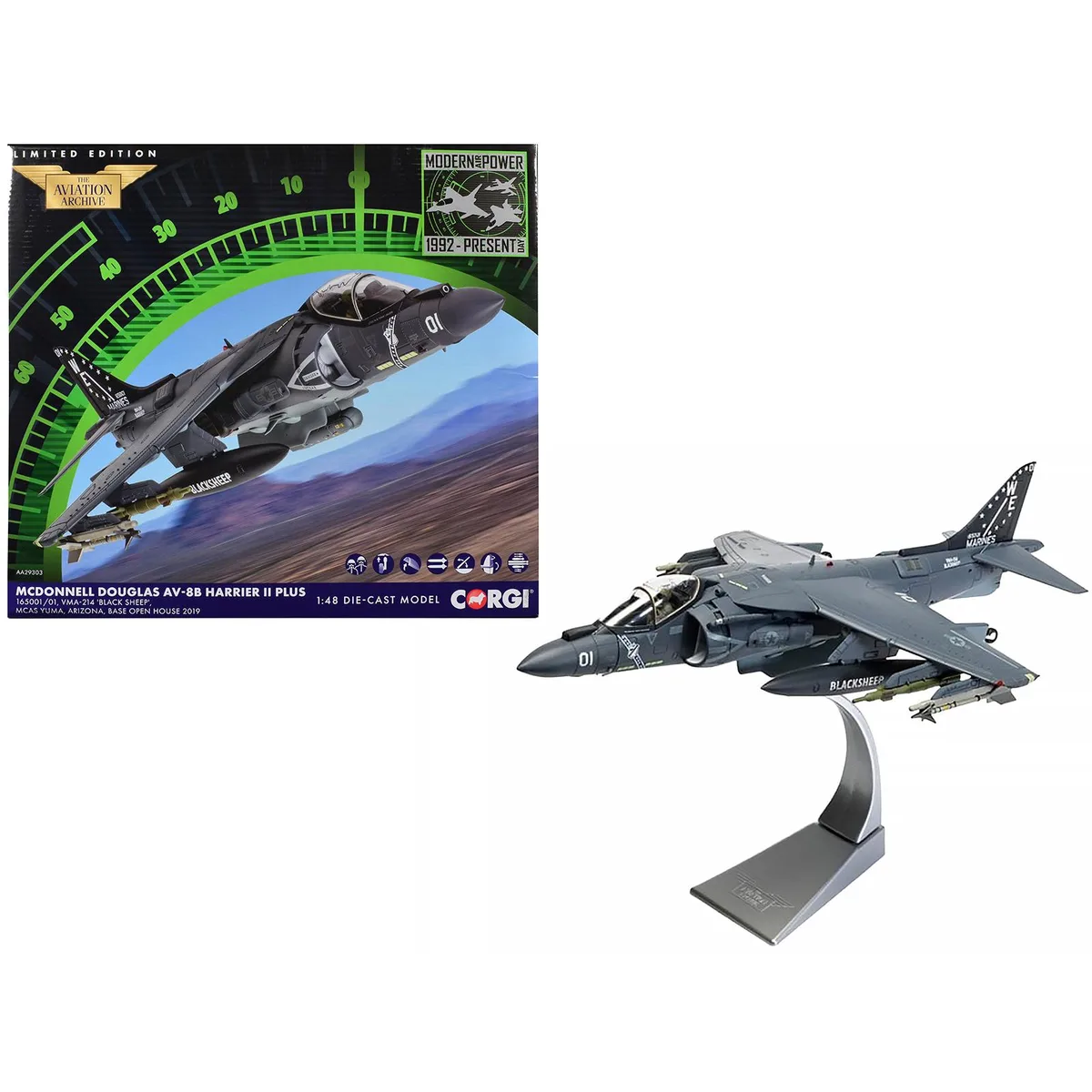 Corgi Corgi AV-8B Harrier II Plus "MCAS Yuma" 1/48 Diecast Model — product photo
