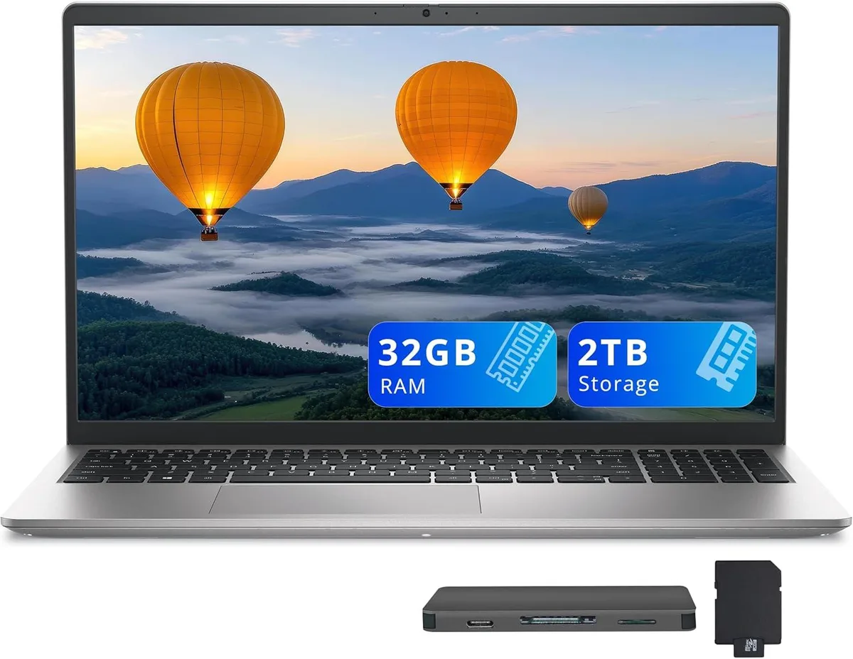 DELL DELL 15 15.6" FHD Business Laptop i7-1355U 32GB 1TB SSD + Docking Station Set Silver — product photo