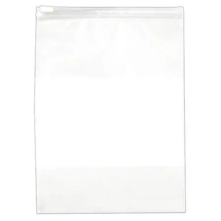 Clear poly bag with slide seal, flat pack of 250